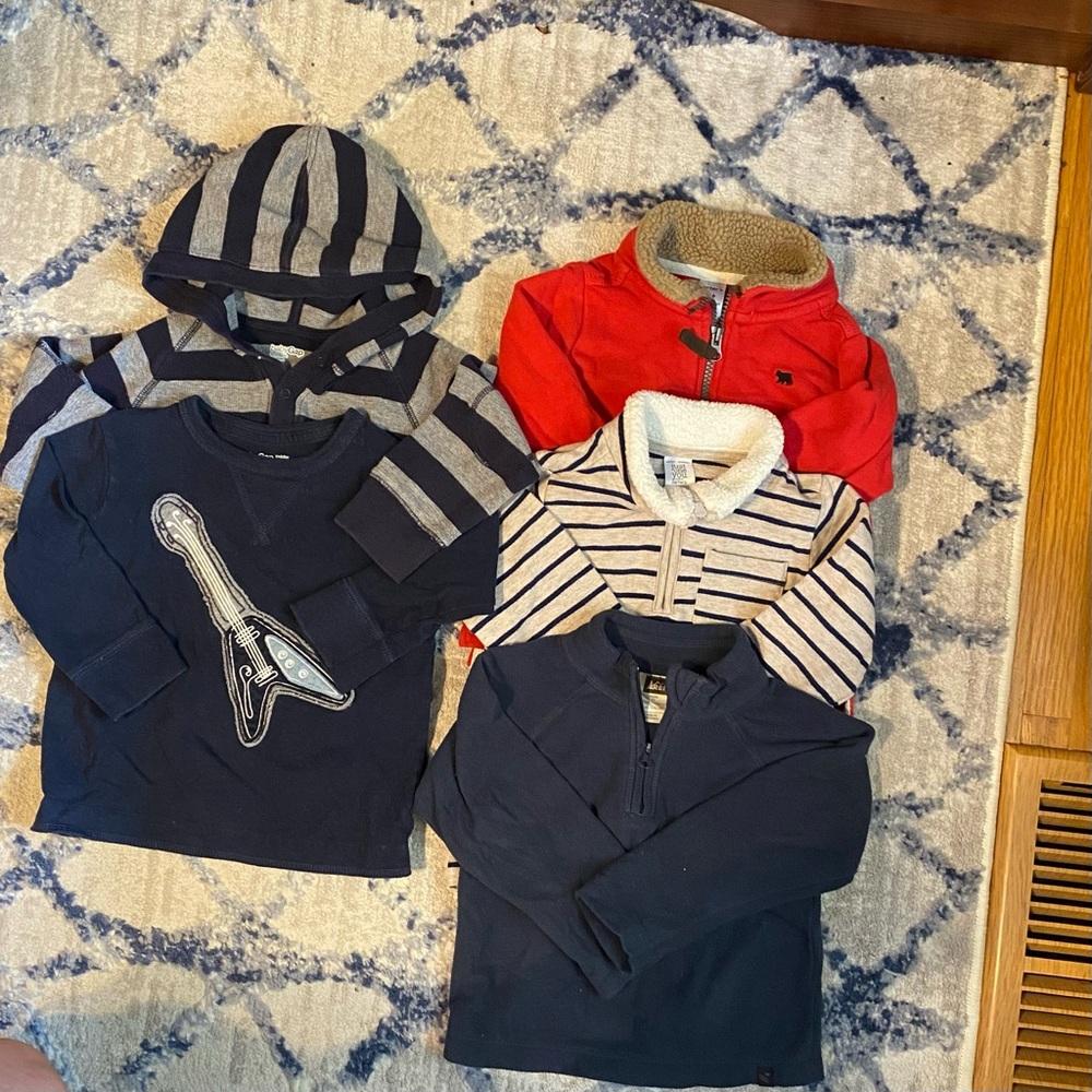 Boys 2t long sleeve lot. Carters, gap kids, REI